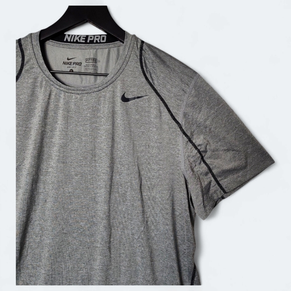 NIKE Mens Pro Fitted Short Sleeve Top Size Large - Picture 6 of 10